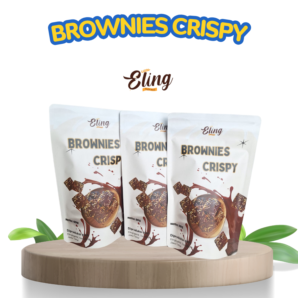 

Brown Crisp Keripik Brownies Crispy Brownchips Coklat Brownies Kering Enak Toping Keju Almond Cheese