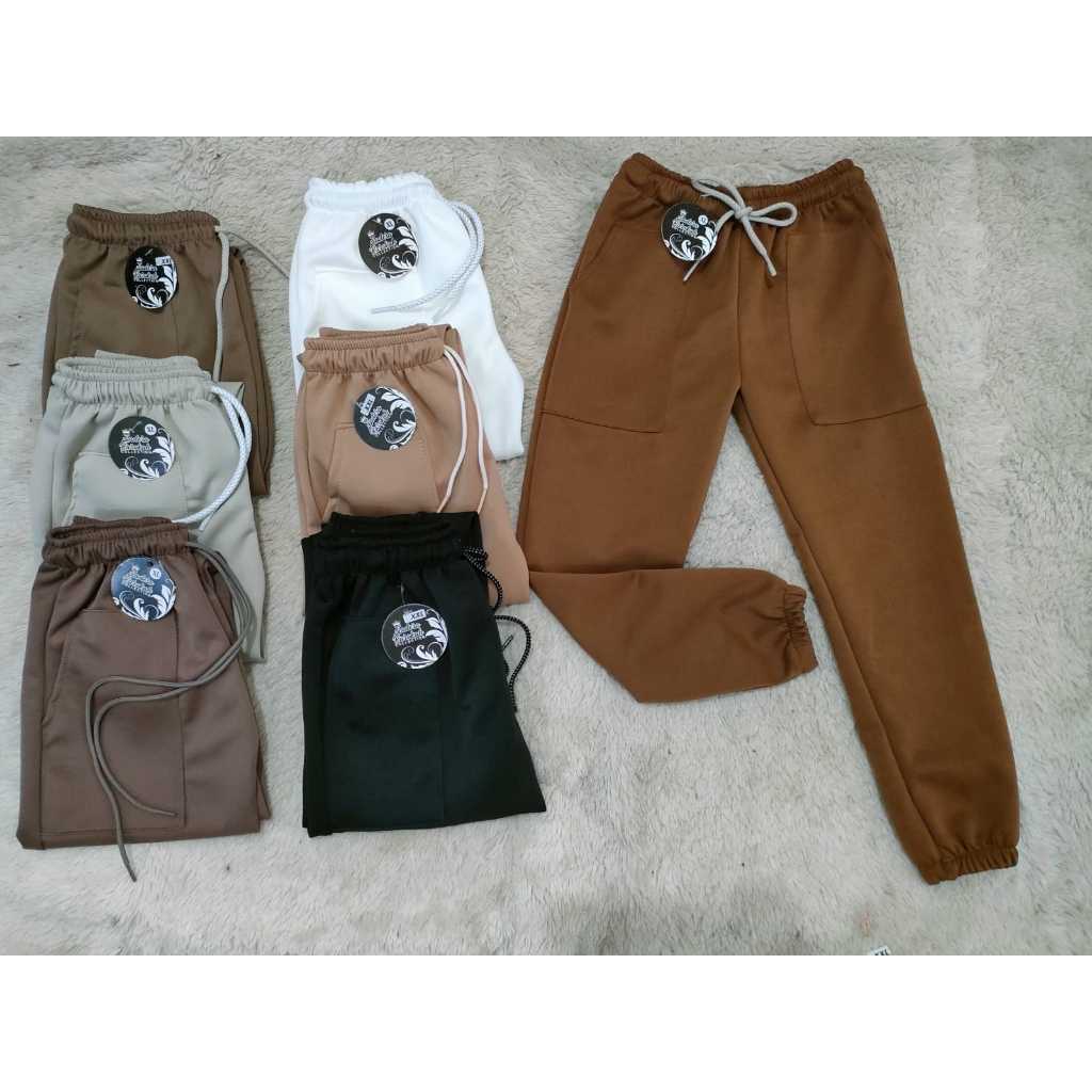 Celana Jogger Molly Usia 5-13 Tahun Basic Scuba / Celana Panjang Anak-Anak Perempuan/ Jogger Sweatpa