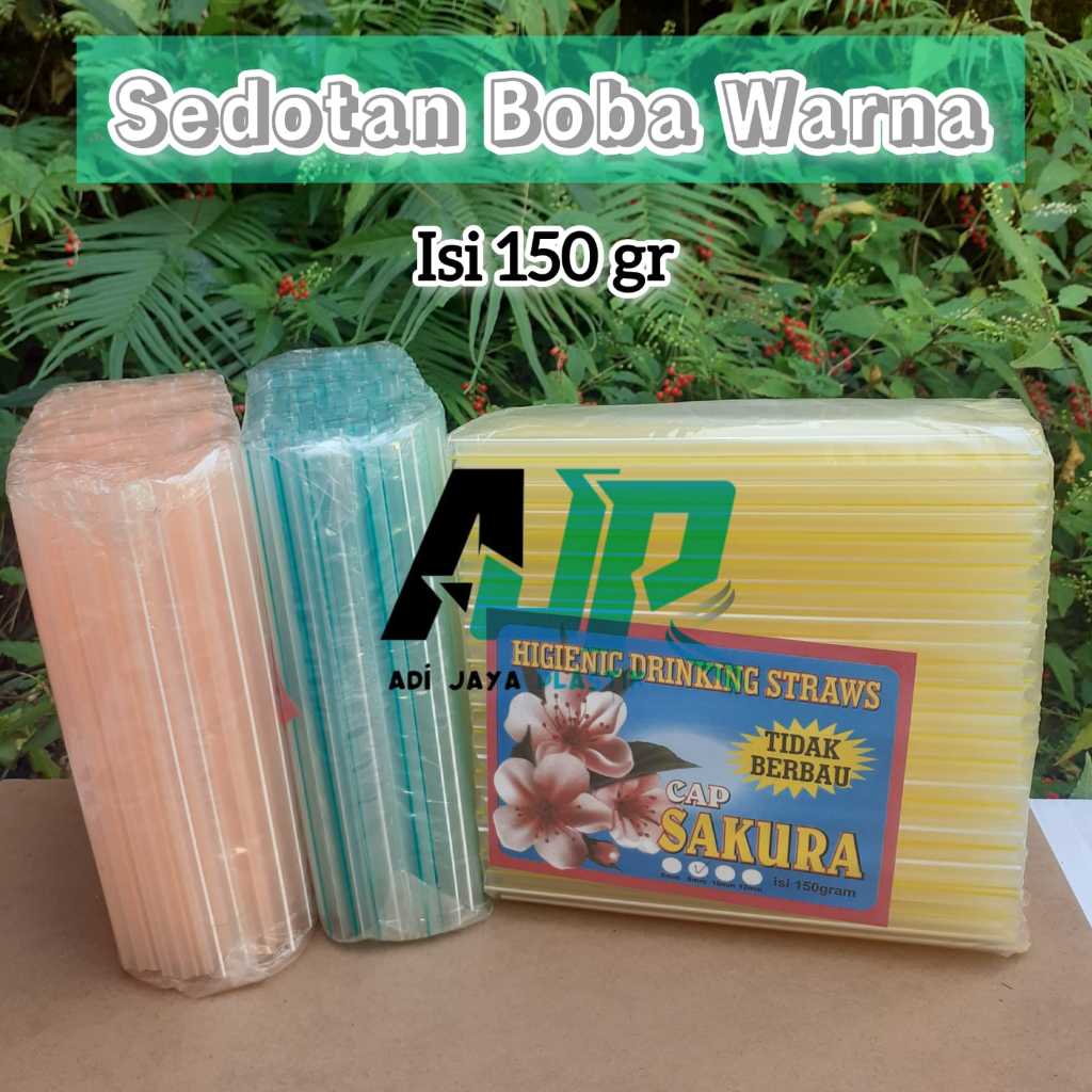 Sedotan warna Runcing 8mm  / Sedotan Warna Warni / sedotan boba warna