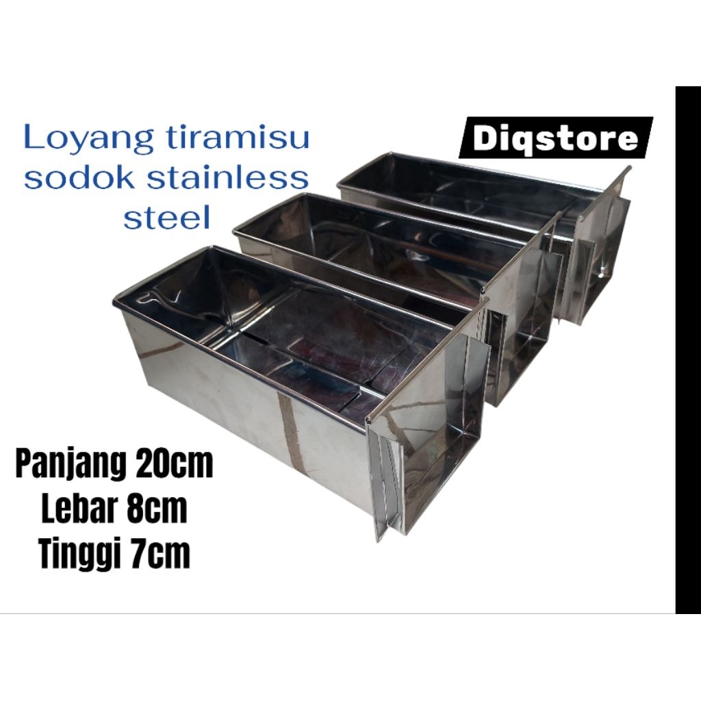 loyang tiramisu sodok stainless steel
