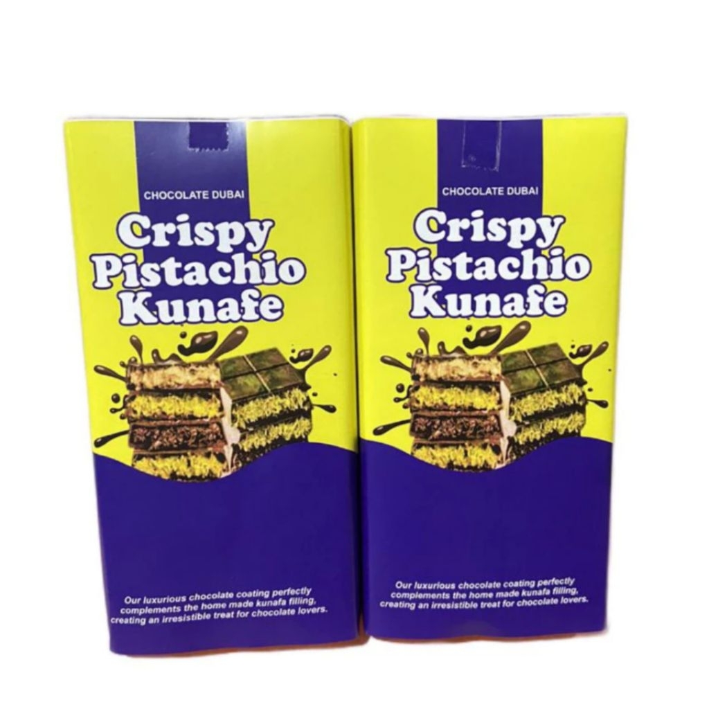 

[ BESAR ] COKLAT DUBAI VIRAL pistachio kunafe Chocolate original ukuran 16x8 besar