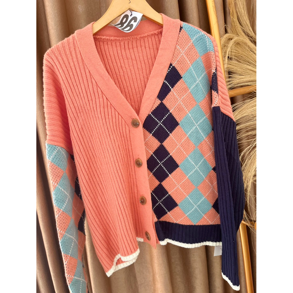 Cardigan  rajut ketupat