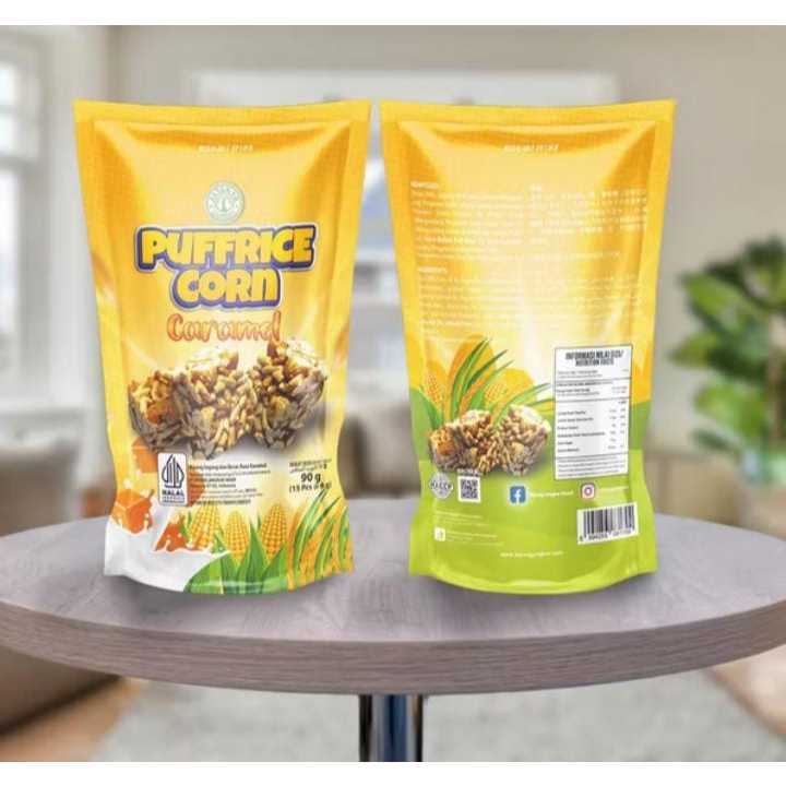 

Puff Rice Caramel makanan terbuat dari jagung