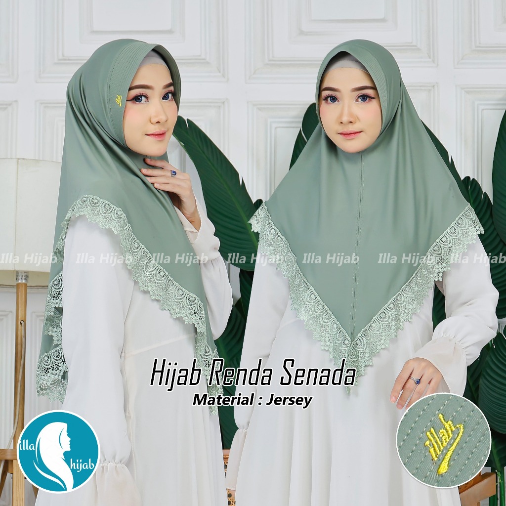 HIJAB INSTAN RENDA MEWAH SENADA ORIGINAL ILLAH HIJAB - JILBAB INSTAN DAILY - HIJAB INSTAN PREMIUM TE