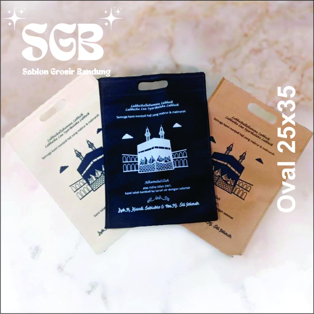 

Goodiebag Sablon Custom / Tas Spunbound Sablon 25x35cm