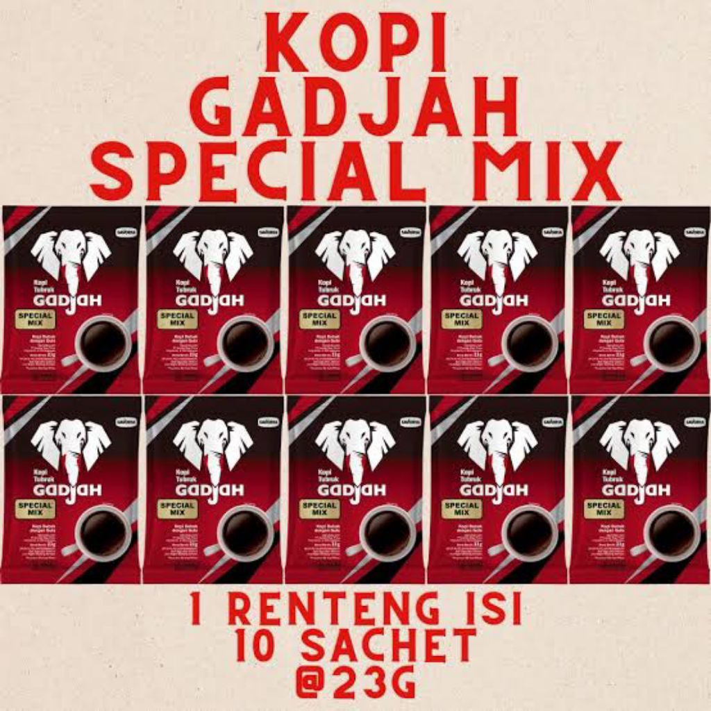 

Kopi Gadjah Spesial Mix 10 Sachet