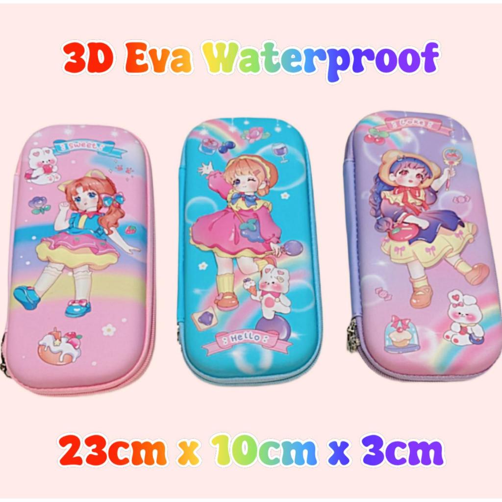 

Kotak Pensil Box Pencil Case Tempat Pensil Anak Sekolah Kartun EVA 3D Motif Waterproof Anti Air Perempuan Cewek