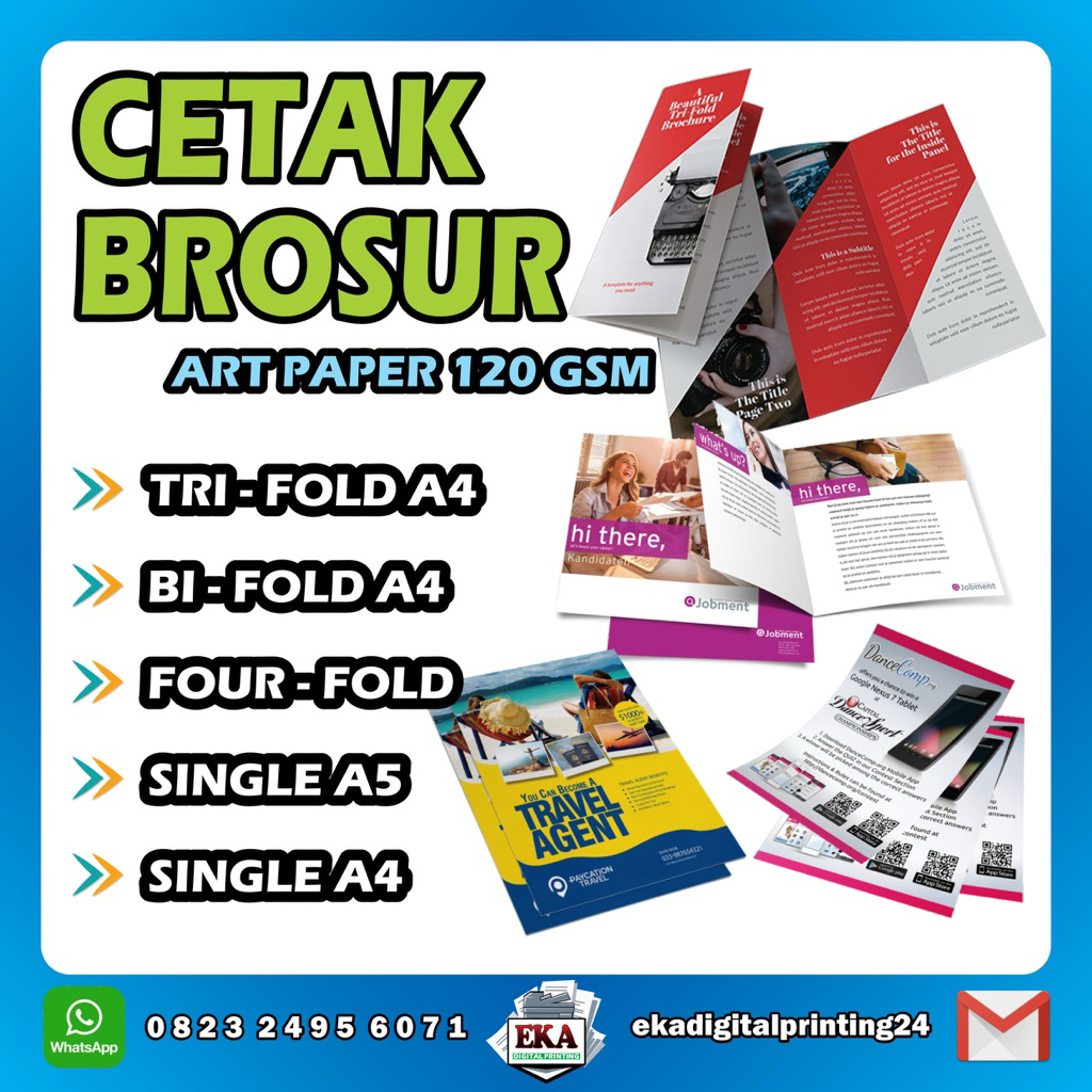 

Cetak Leaflet Tri-Fold 2 Sisi Cetak Brosur Lipat A4 Leaflet Brosur Pamflet Custom Cetak Brosur
