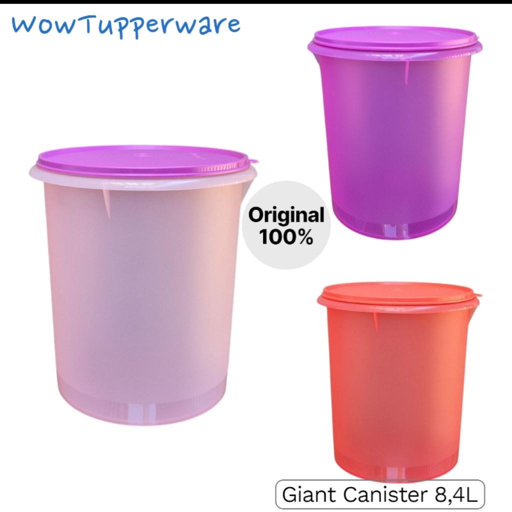 TUPPERWARE ORI 100% GIANT CANISTER / FLOWER  8,4L  / MAXI CANISTER / TALL CANISTER 10L / TOPLES JUMB