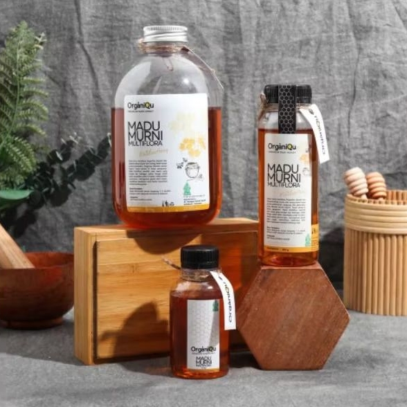 

OrganiQu Madu Multiflora Pure Mentah Murni Madu Hutan Asli Original OrganiQu