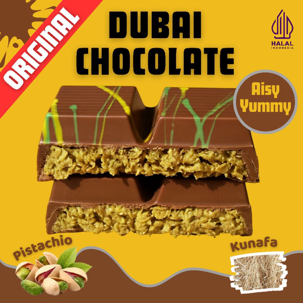 

Cokelat Dubai Premium Original Kunafa dan Pistachio Harga Promo Termurah