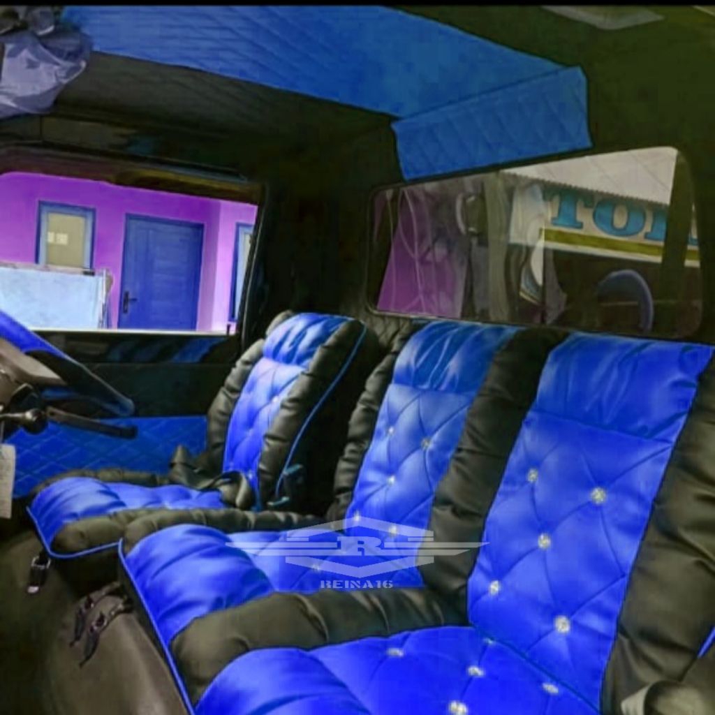 BIG SALE Cover Jok mobil Variasi SOFA KANCING Bahan Kulit Syntetic Bisa Untuk semua mobil Pick'up se