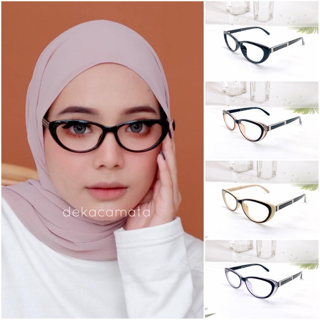 Frame Kacamata Minus Anti Radiasi 527 Cat Eye Wanita
