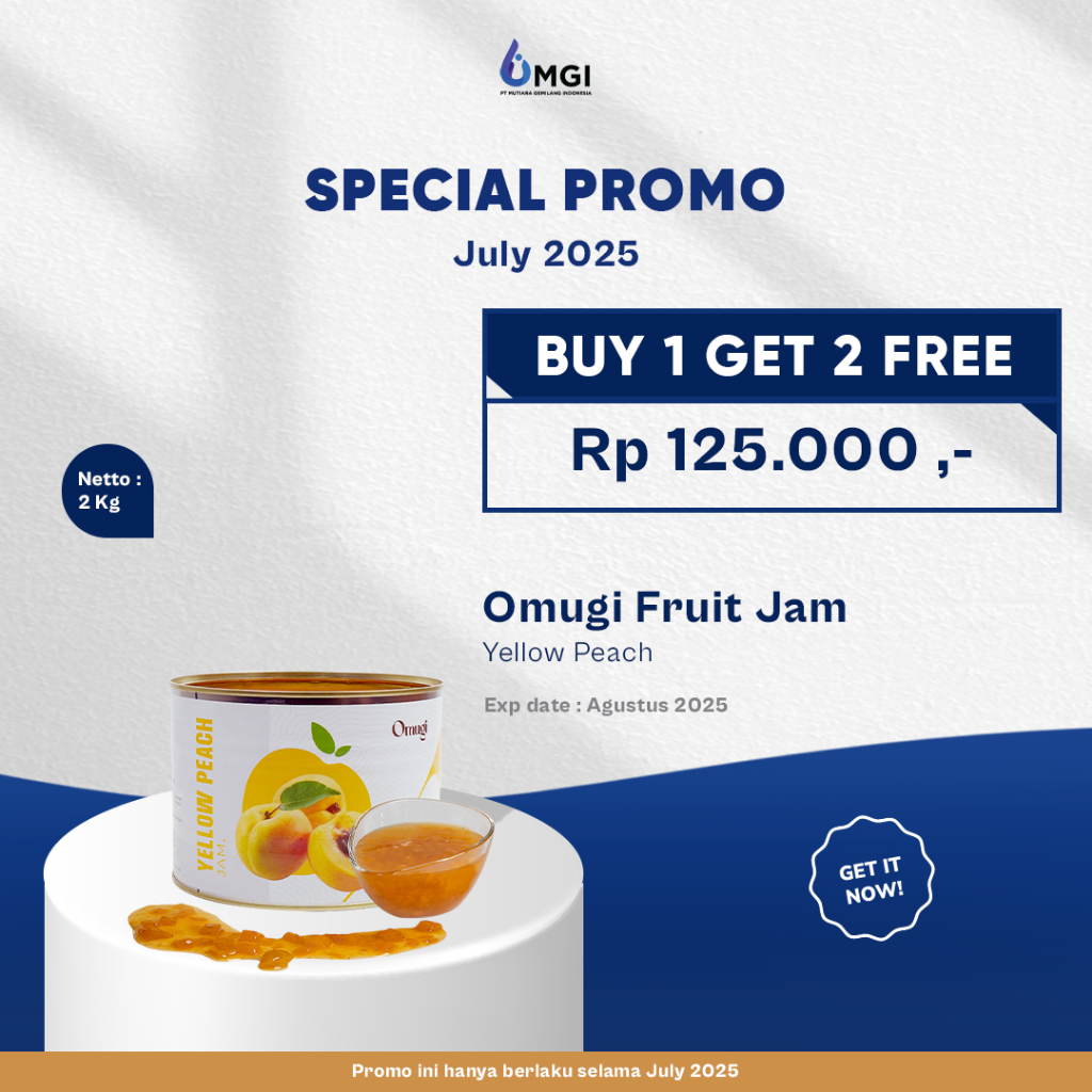 

G&C Mutiaragemilang.id OMUGI Fruit Jam Selai Buah Asli Import (40% Daging Buah Asli ) 1.2 Kg Selai