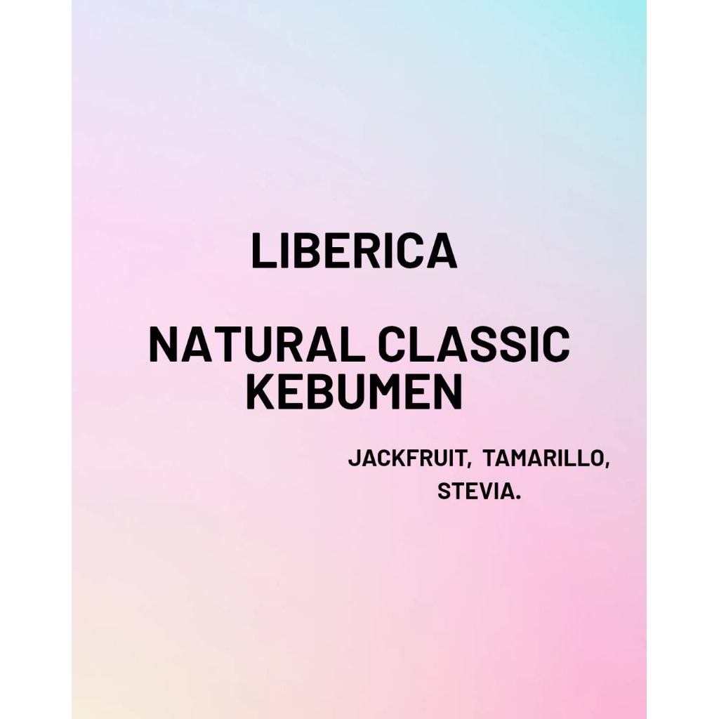 

Liberica natural classic kebumen 100gr kopi liberika