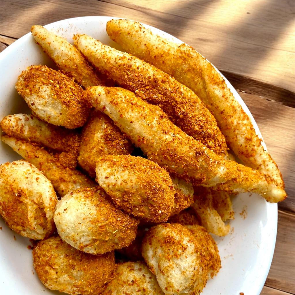 

Cimol 900 gr spesial jadul dengan bubuk cabe dan atoom bulan siap goreng