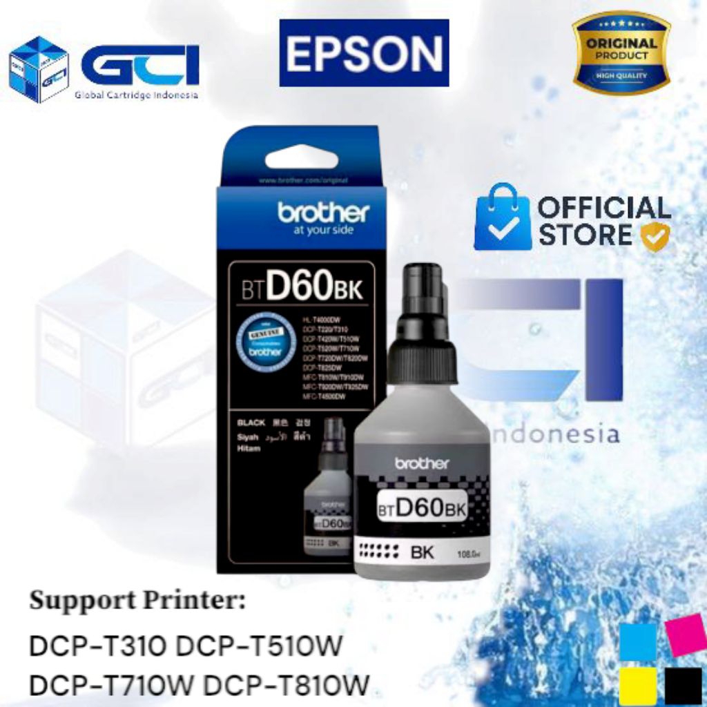 Tinta Printer Brother BT D60 BK Support Printer DCP-T310 DCP-T510W DCP-T710W DCP-T810W
