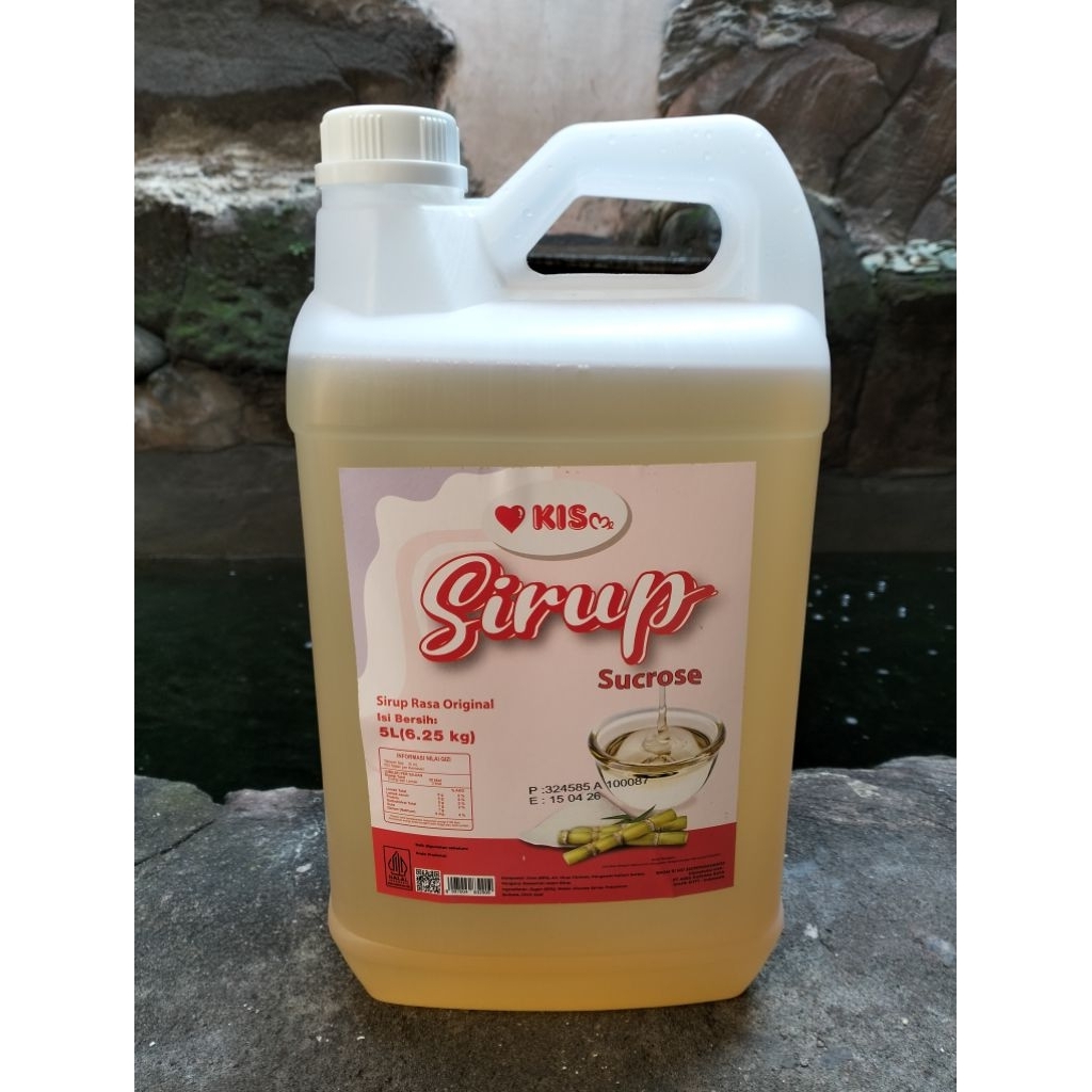 

Kisme sirup gula cair sucrose original 5L (6.25kg) Ed 04.2026