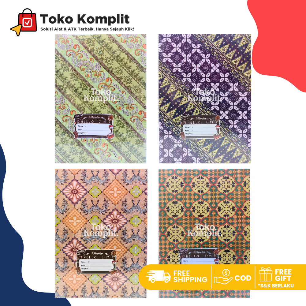 

Komplit - Sampul buku tulis/BOXY Bamboo BATIK