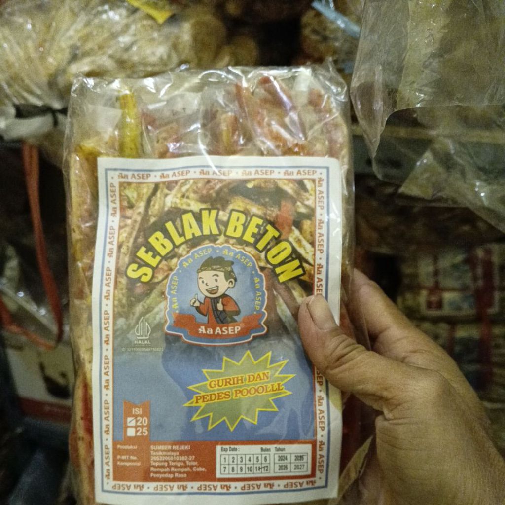 

Kerupuk Seblak Beton AA Asep 1 pack (isi 20)