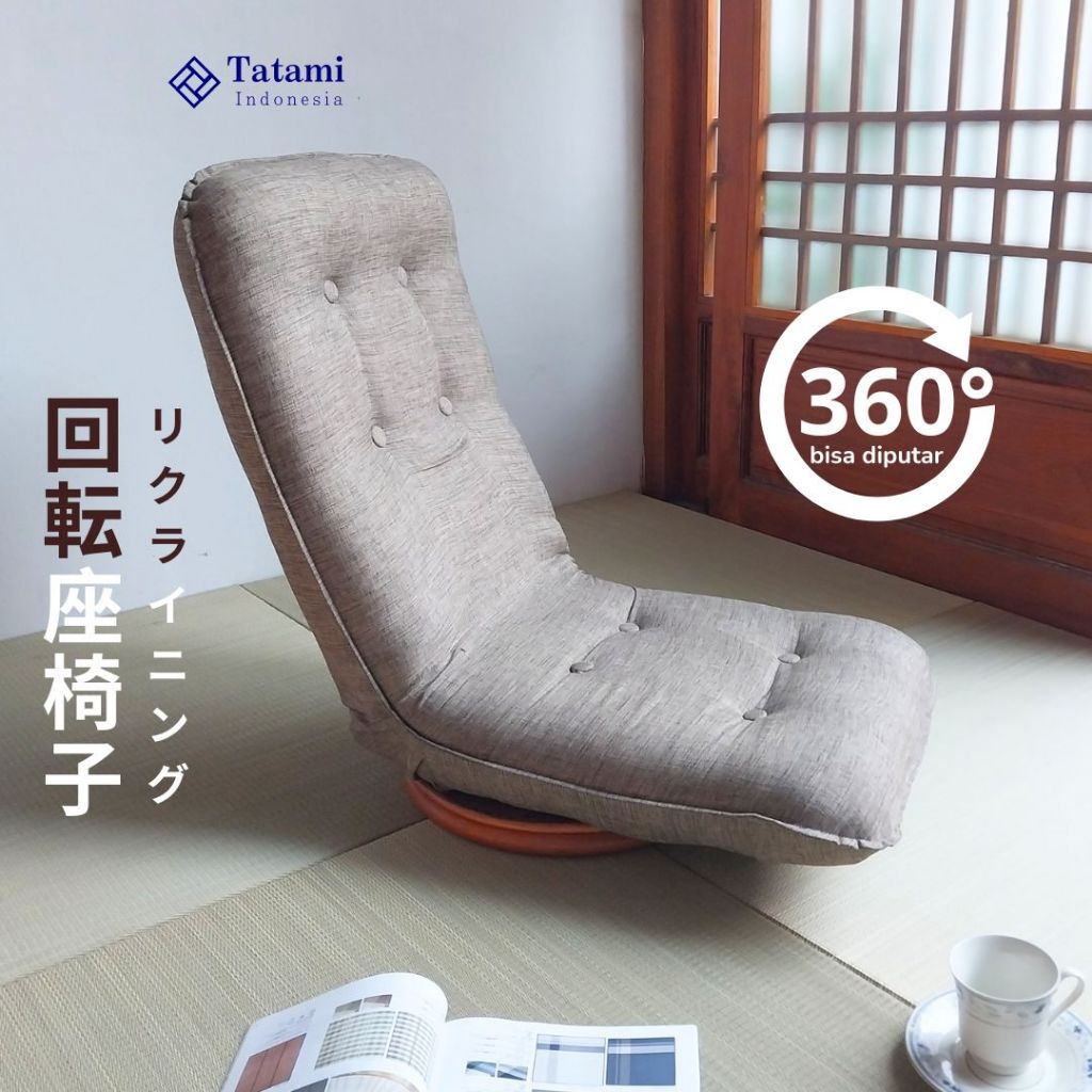 KAYA 360 Reclining Putar Kursi Lesehan Lazy Sofa Kursi Lantai Floor Chair Malas Santai