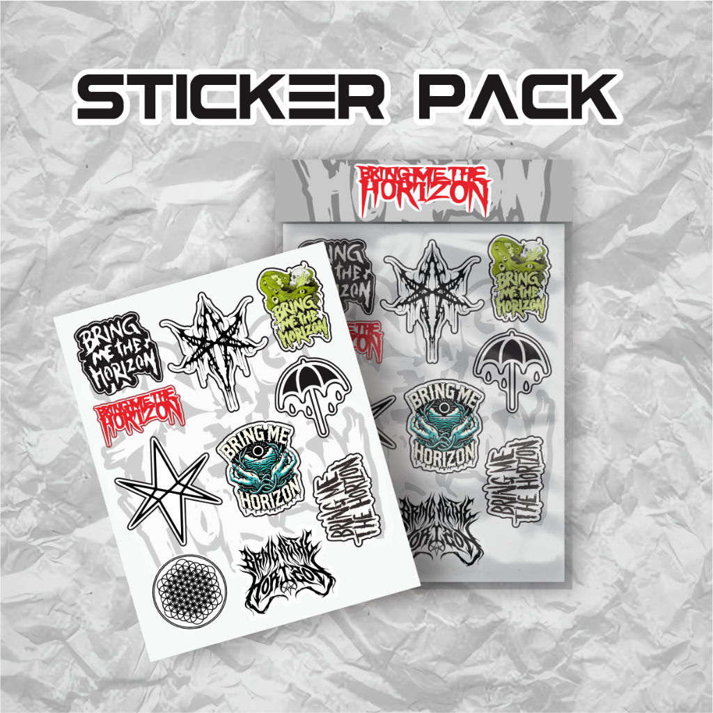 

Sticker Pack BRING ME THE HORIZON | STIKER ANTI AIR ANTI LUNTUR | Stiker Hias HP Laptop