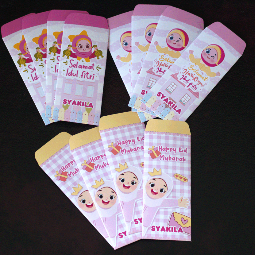 

Amplop Lebaran Potrait (bisa custom nama), muat 1 lembar kertas, 12 pcs