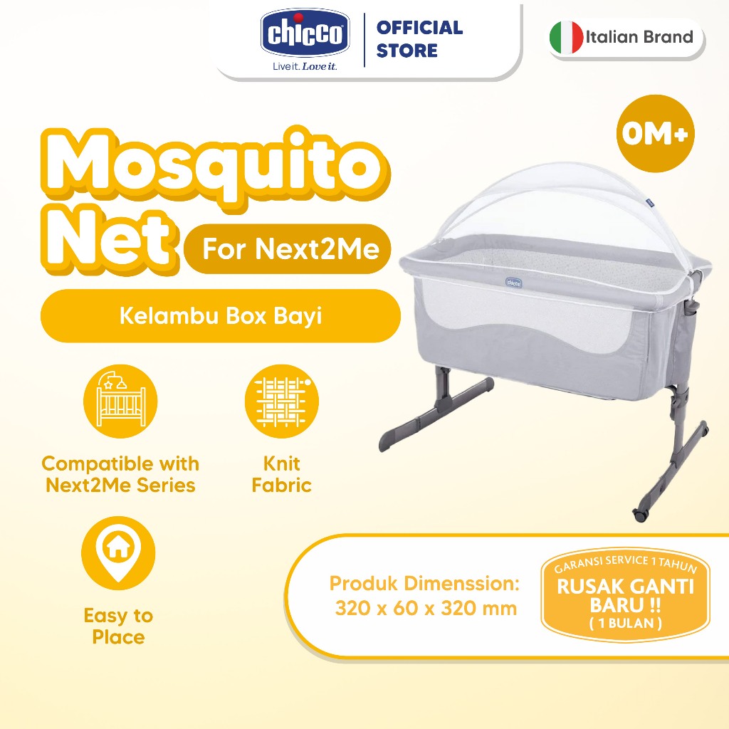 CHICCO Mosquito Net for Next2Me Cribs / Kelambu Box Bayi Chicco Next 2 Me Baby Crib