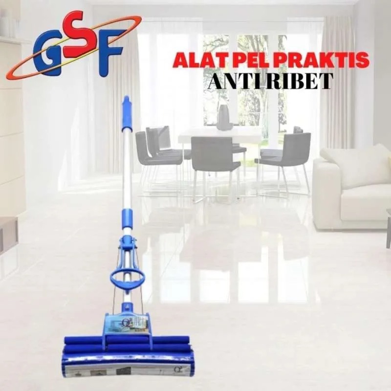 MOP Pel Lantai Alat Pel Busa Pengering Lantai Pel Busa Keras Otomatis Pel Sodok GSF 143