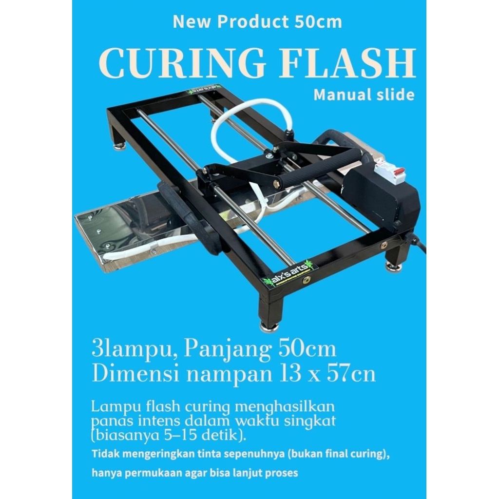 Curing Sablon Plastisol  Flash 3lampu