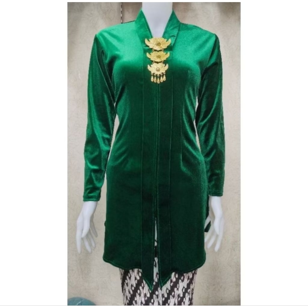 TUNIK KEBAYA BLUDRU KARTINI HIJAU BOTOL PREMIUM