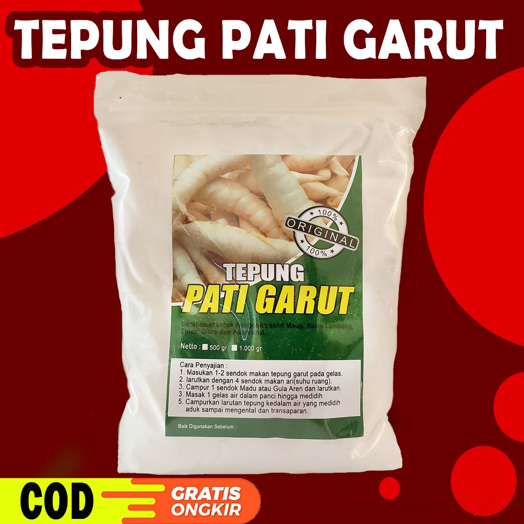

TEPUNG PATI GARUT 1kg - Tepung Garut Asli Organik | Tepung garut Untuk Asam Lambung dan Obat Maag