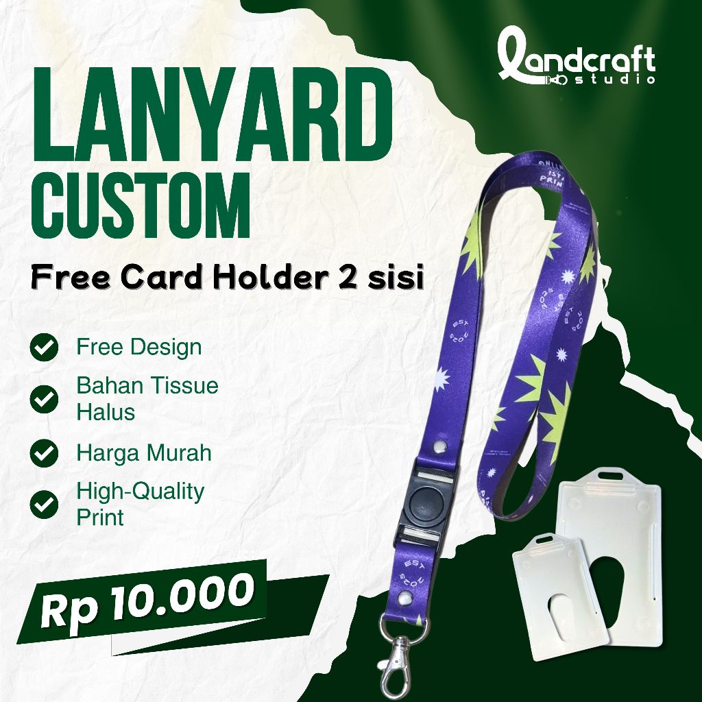

CUSTOM TALI LANYARD + HOLDER / Bisa Satuan / Harga Termurah Kualitas Mantap