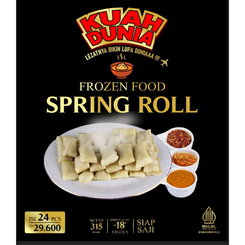 

Frozen Food Spring Roll Isi 24 pcs by Kuah Dunia