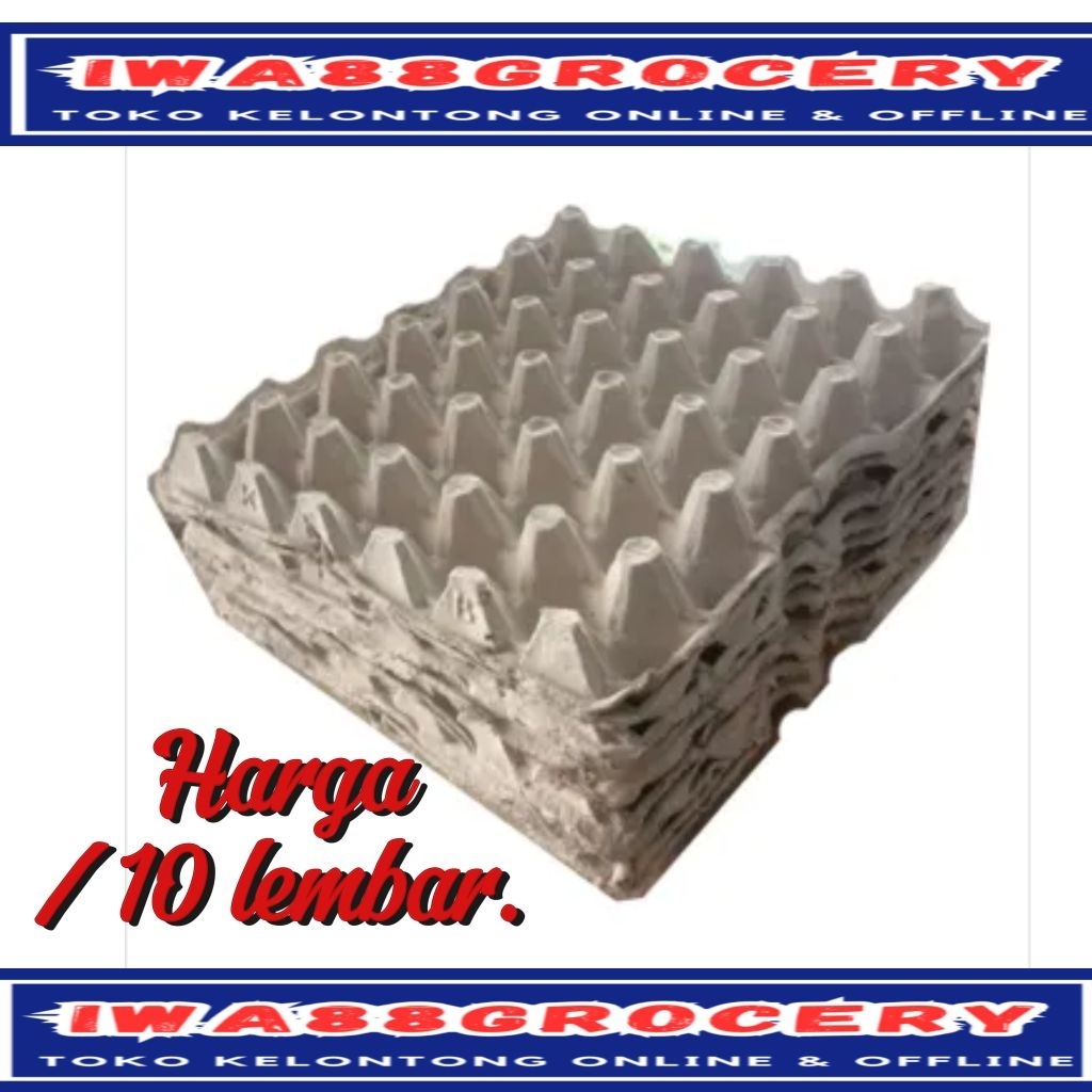 Tray telur kertas bekas sekali pakai 10 lembar