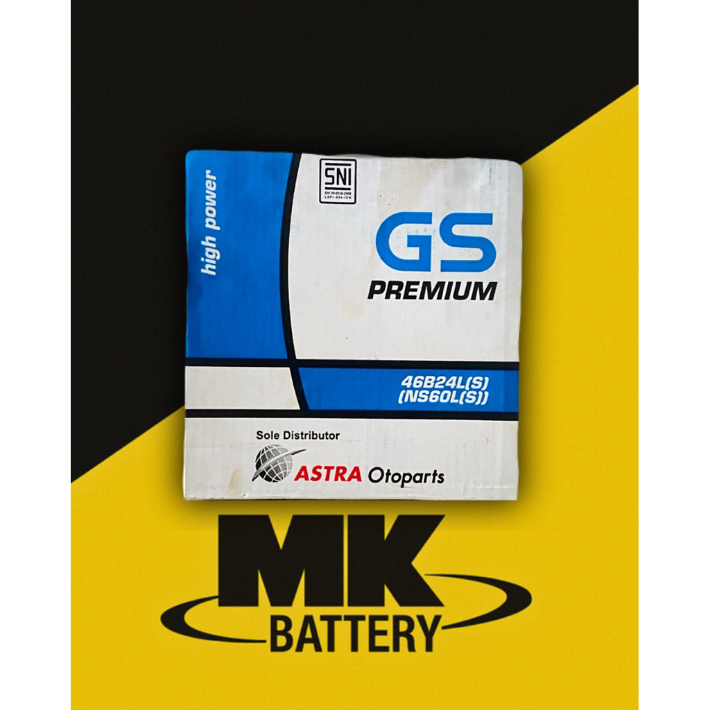 Aki GS Premium NS60LS,Aki mobil NS60LS,Aki GS Astra Premium NS60LS,Aki GS Premium 45Ah&Aki kering GS
