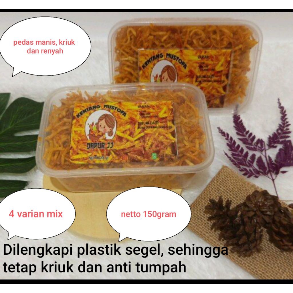 

Kentang Mustofa Pedas Manis Kemasan 150 Gram