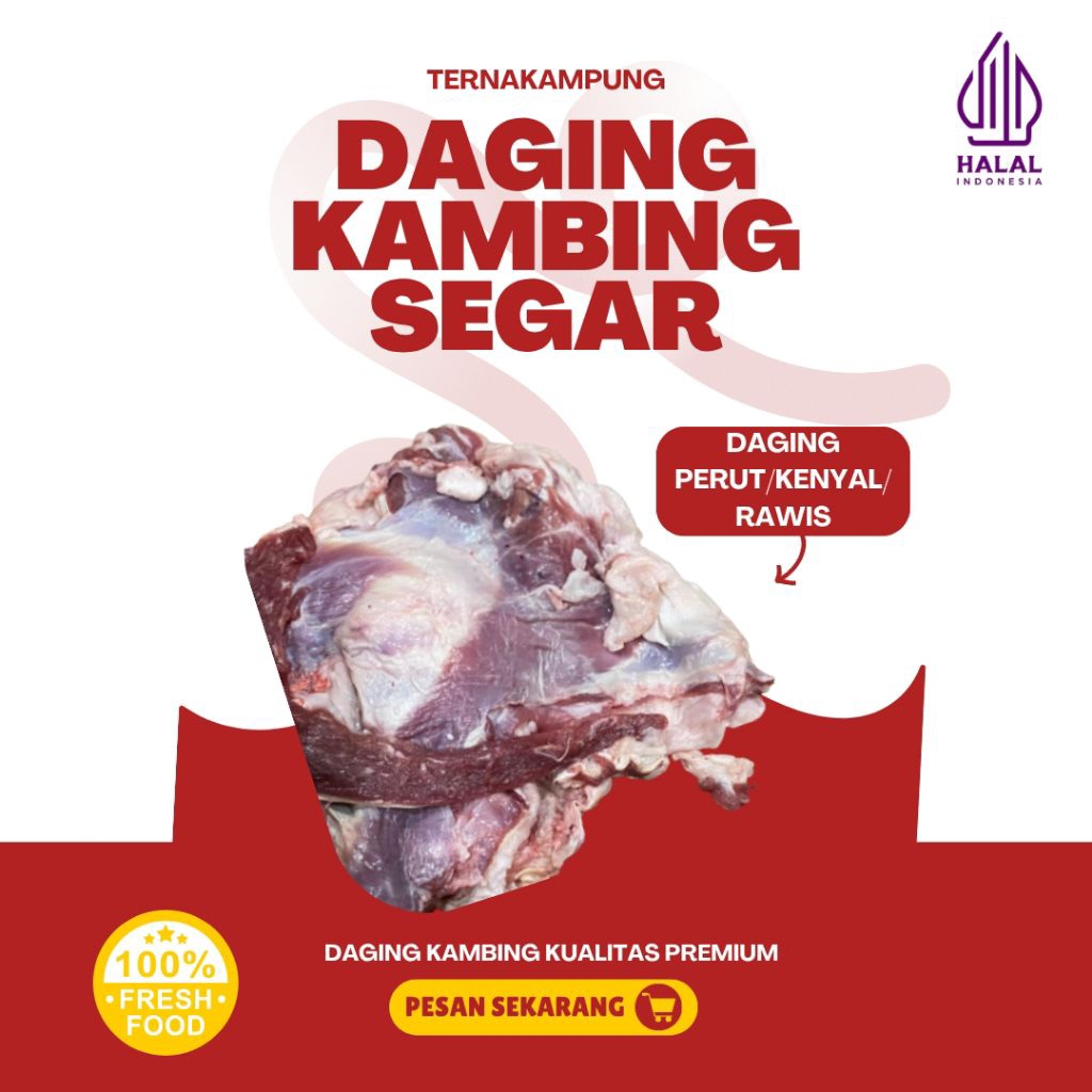 

Daging Kambing Perut/Sandung Lamur/Rawis/Kenyal