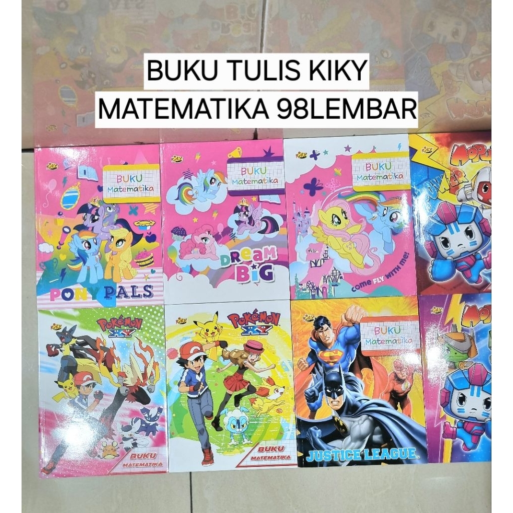 

( BELI 2 GRATIS 1 ) Ready Stock Buku Tulis Kiky Warna Isi 98 Lembar
