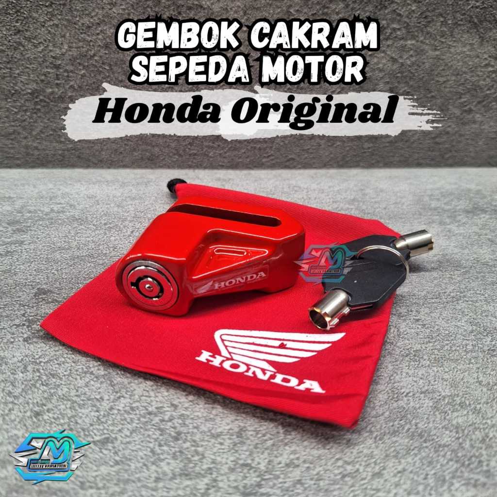 Gembok Cakram Sepeda Motor Honda Original Kunci Rem Disc Lock Motor Asli AHM Pengaman Anti Maling