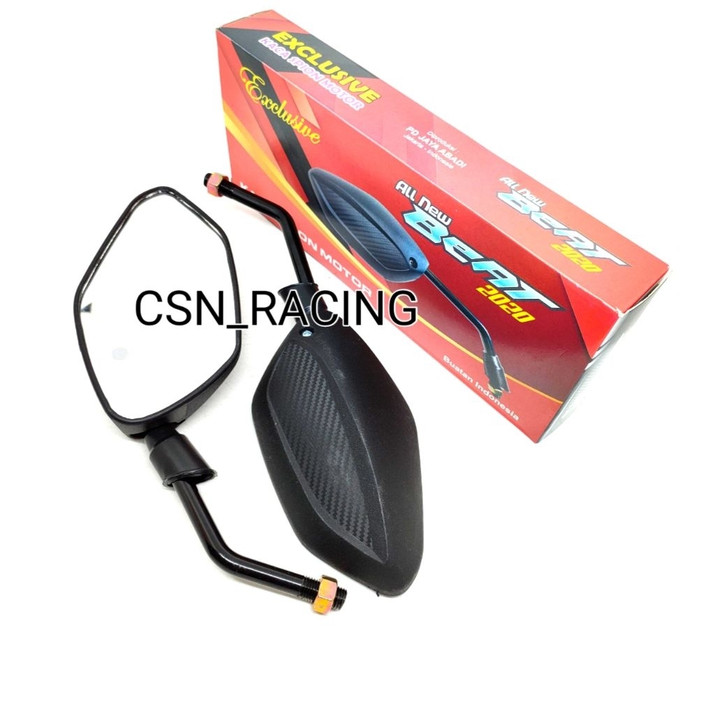 Spion Honda beat fi new full hitam plus carbon spion beat 2020 exclusive universal motor