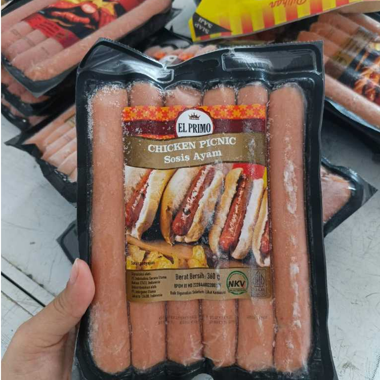 

Sosis El Primo 360gr Varian Chicken Picnic isi 6