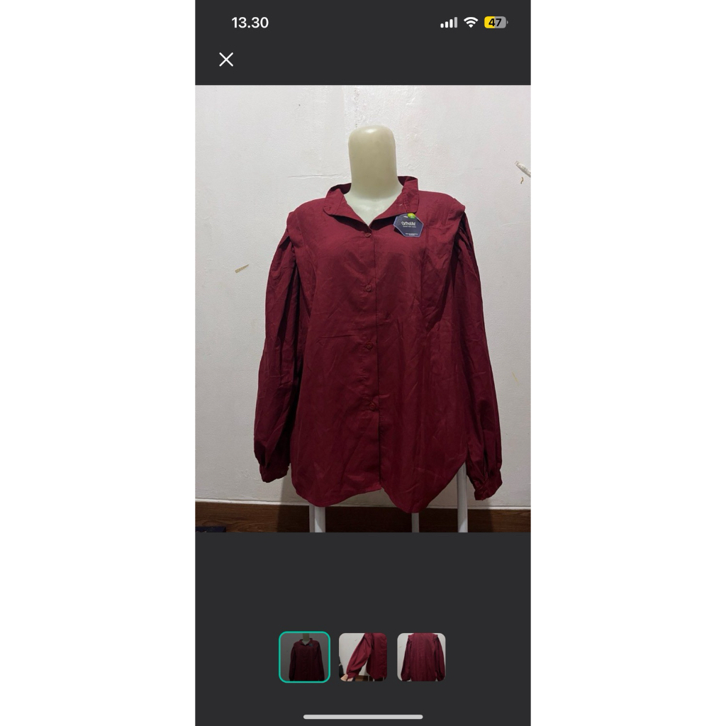 Kemeja Merah Maroon
