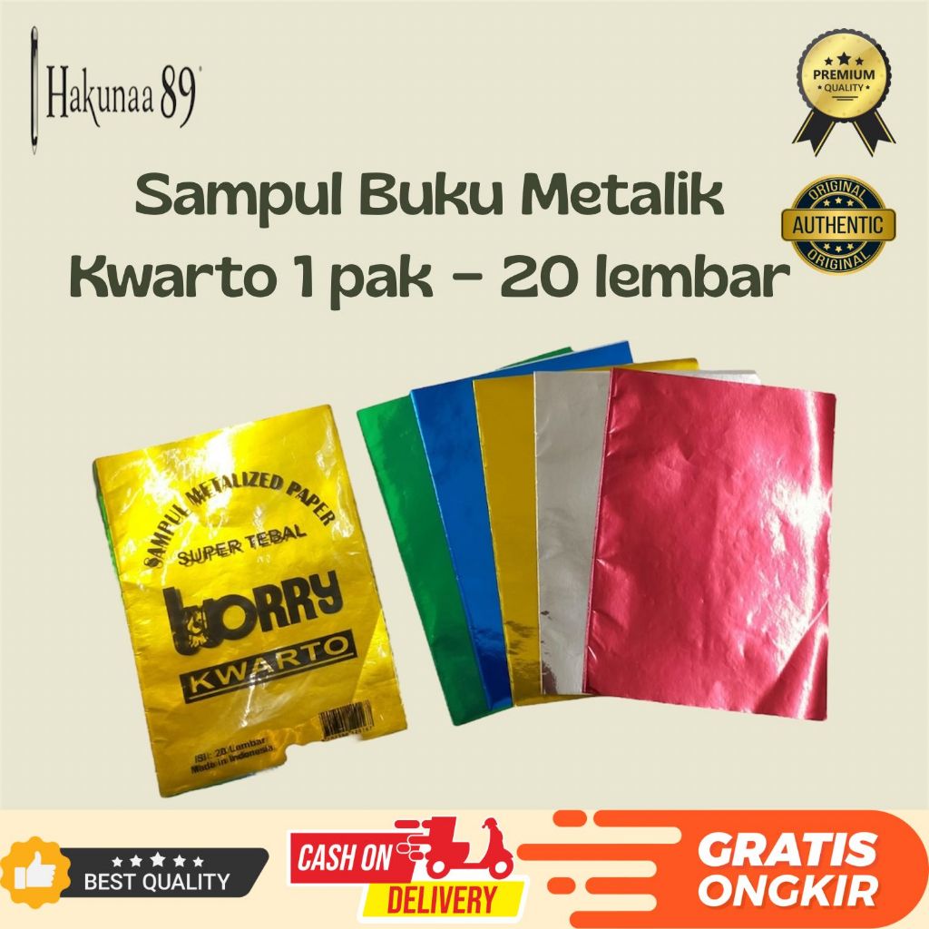 

Sampul Buku Metalik Kwarto & Boxy – Super Tebal 20 Lembar, Warna Mengkilap