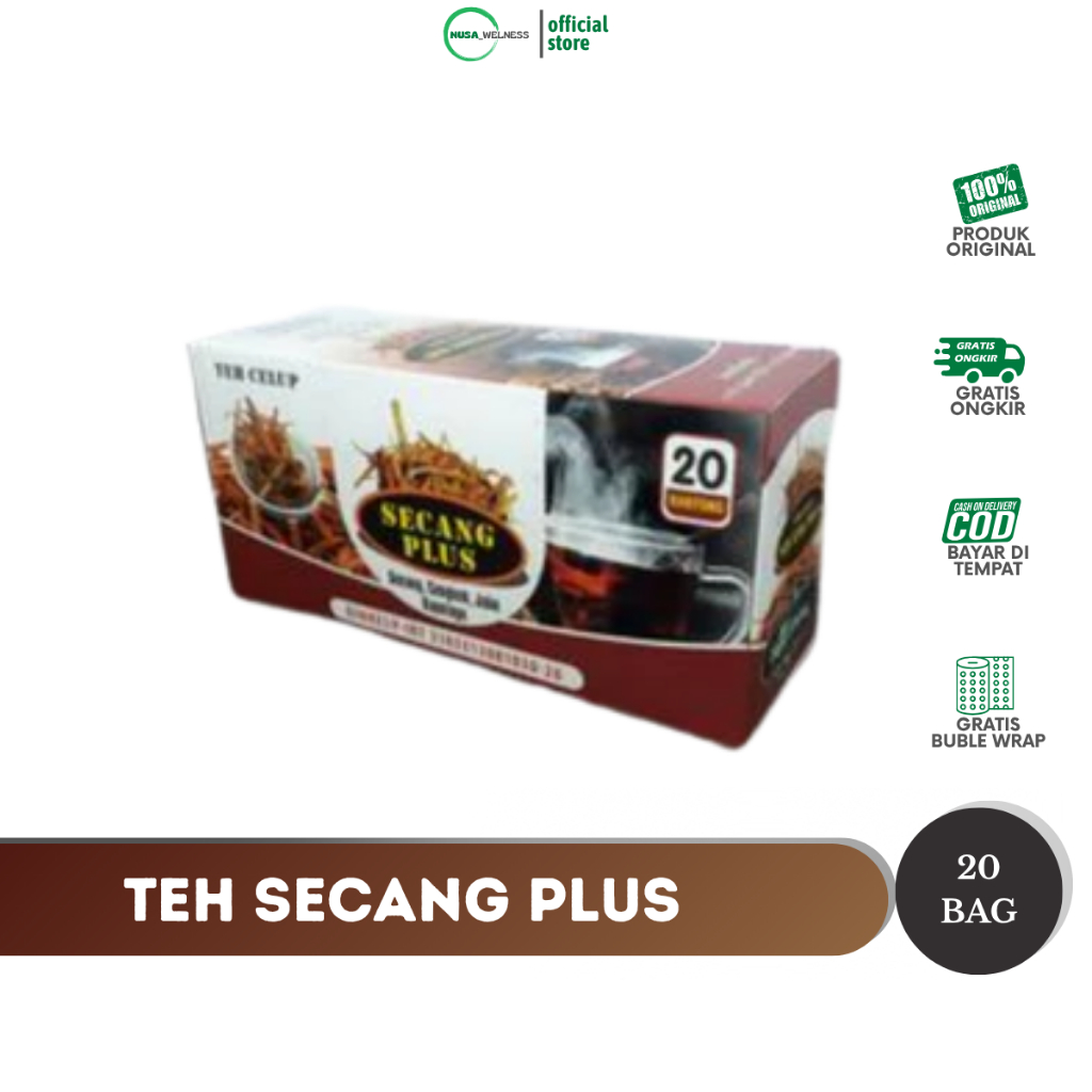 

TEH SECANG PLUS – cegah penuaan & jaga daya tahan tubuh | kayu secang + jahe + cengkeh + kapulaga | minuman herbal hangat | super prima | 100% original | isi 20 kantong celup | bisa cod