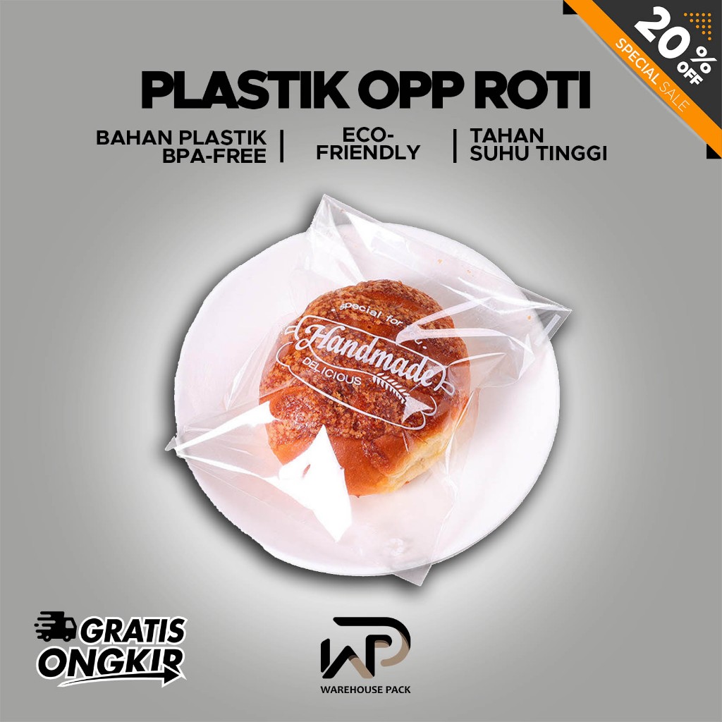 ( 100 PCS ) Plastik OPP Roti | Plastik Roti Kue Donat | Plastik Roti Motif | Kantong Plastik Roti Bo