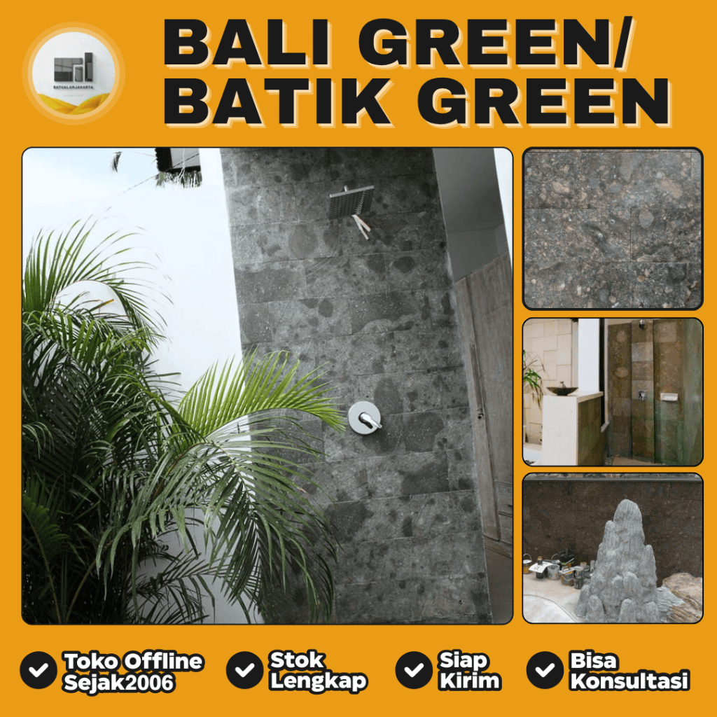 Batu Alam Bali Green Cocok Untuk Dinding