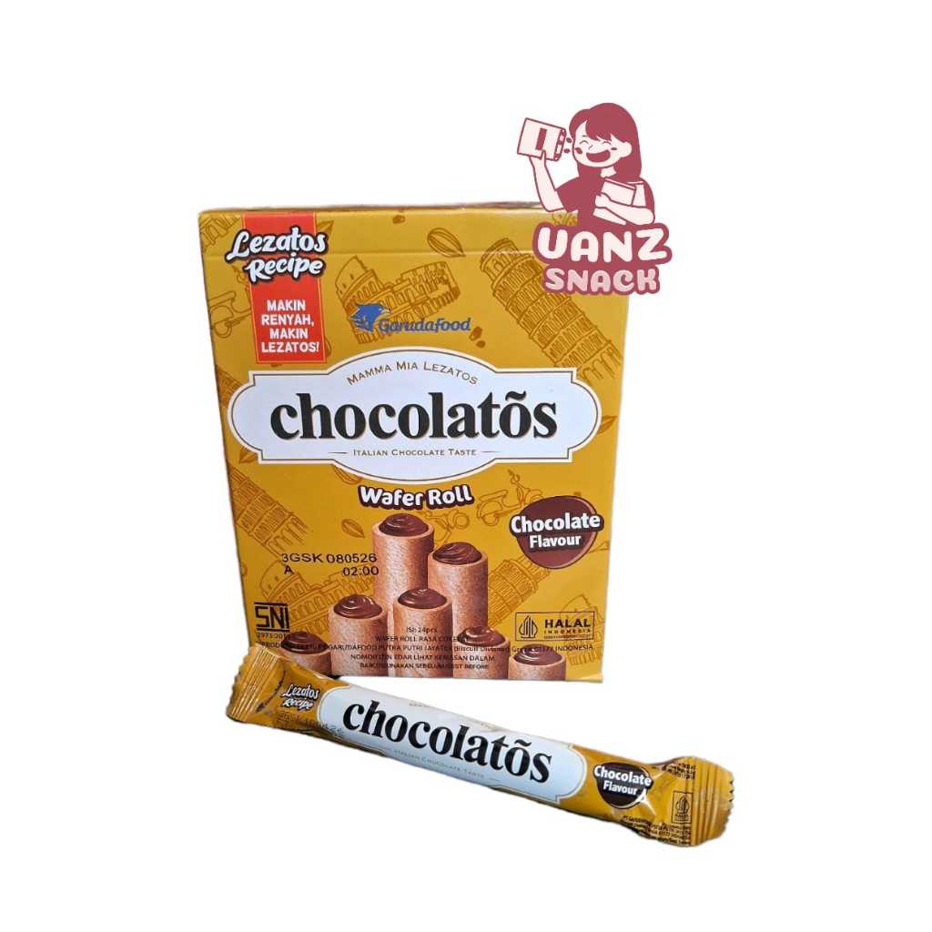 

Chocolatos Classic Wafer Roll - Netto 24 bks x 8.5 gr