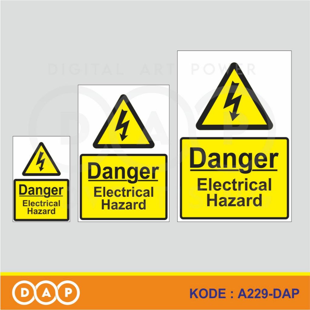 

A229 - Acrylic Sign, Stiker Akrilik Danger Elektrical, Tahan Air, Termurah, Bisa Custom