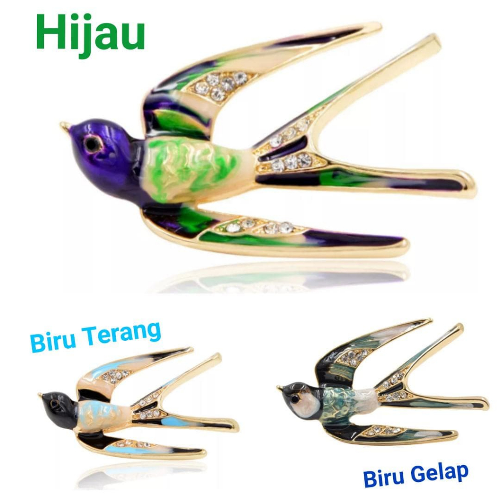 Bros Burung Walet Sriti Cawu Aksen Cantik Kebaya bross brooch